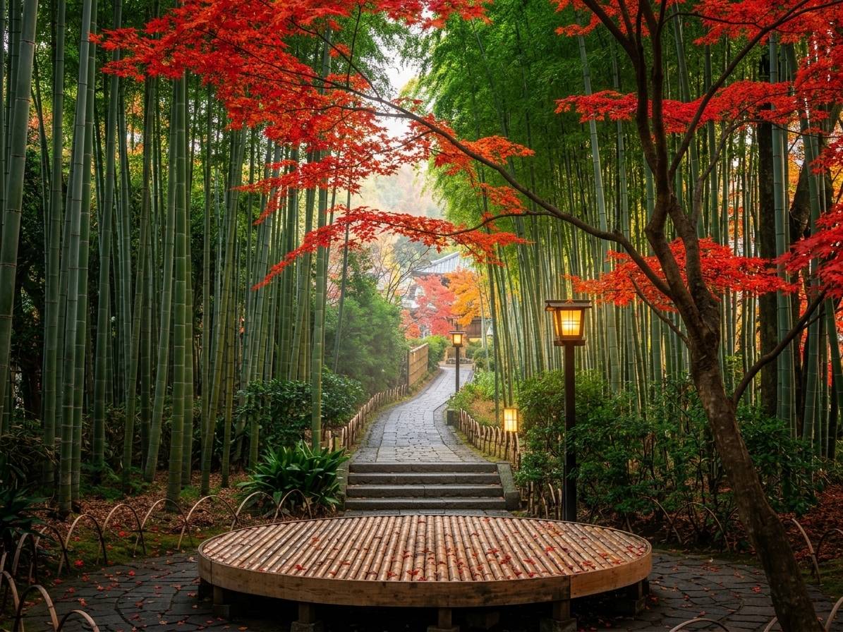 熱海花火、紅葉、溫泉二天團【保証入住熱海溫泉酒店- 豐富自助餐、紅葉名所修善寺-竹林、鐮倉鹤岡八幡宫、小田原城址紅葉公園】(KTH-02A)