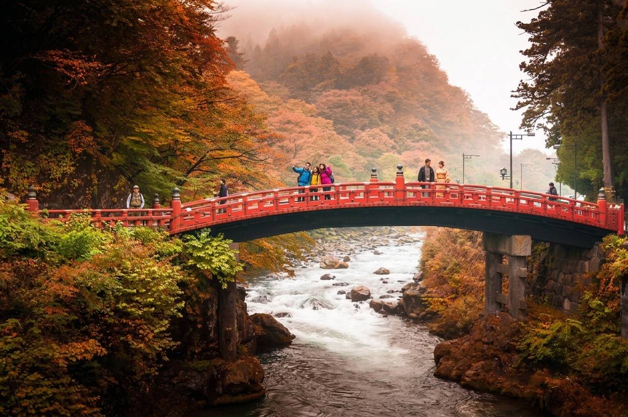 東北紅葉日光、豬苗代溫泉 三天團【保證入住星野集團- 磐梯山溫泉酒店、華嚴瀑布 、日光神橋~ 東照宮、大內宿、第一只見橋、豬苗代湖】(KTT-03A)